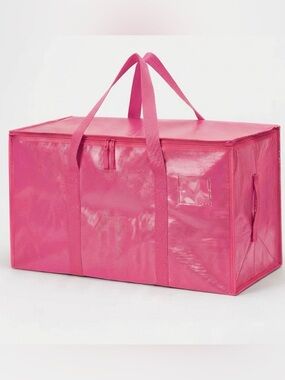 New 24 gallon large Pink Heavy-Duty Storage Tote Bag with Handles